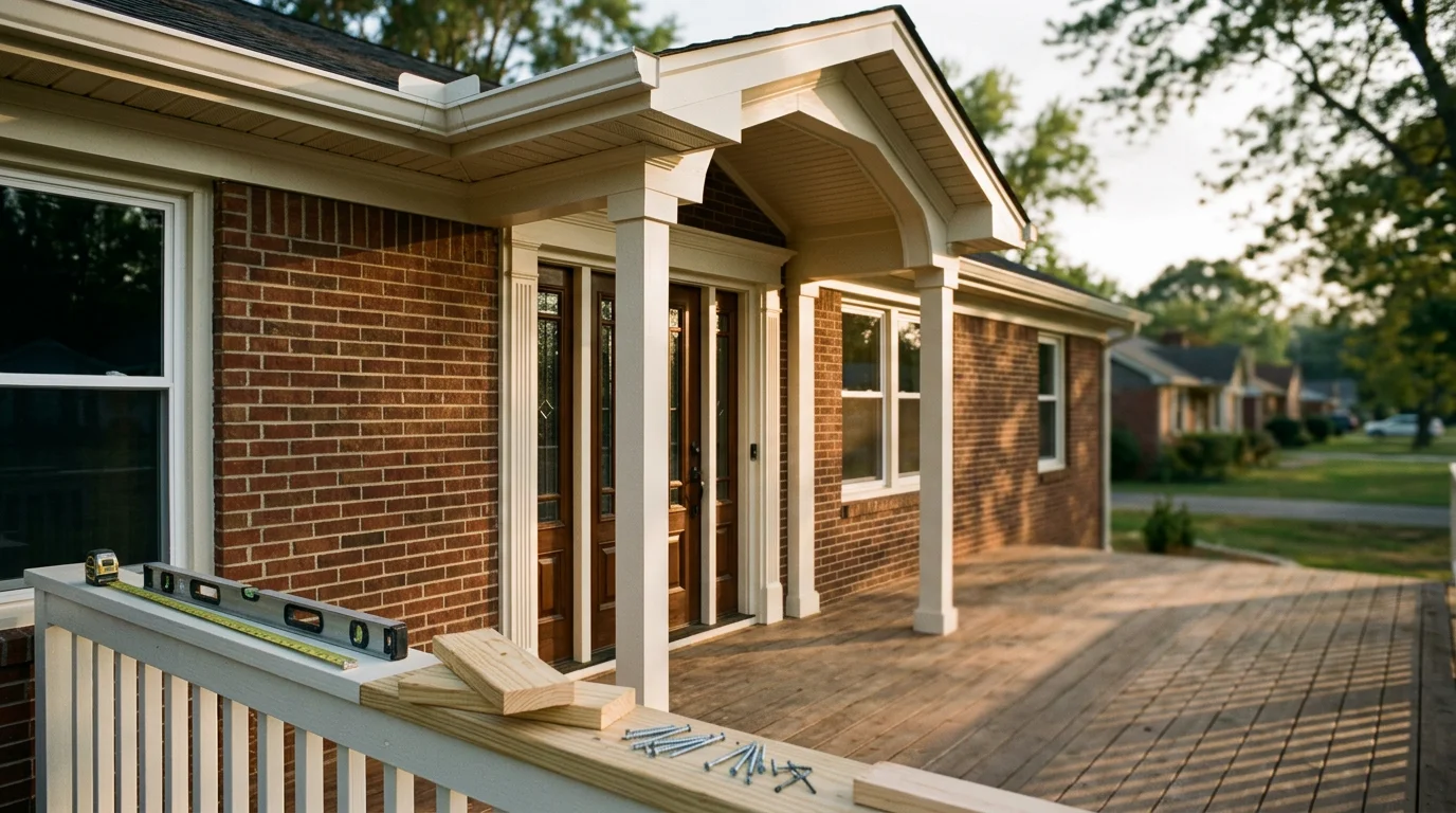 Construction crew working on a residential home remodeling project